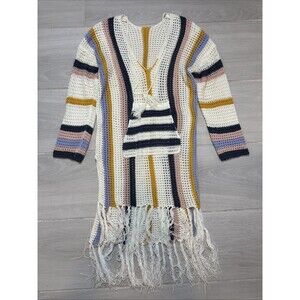 Women’s Size Medium Multicolor Crochet Dress Festive Boho Resort Beachy